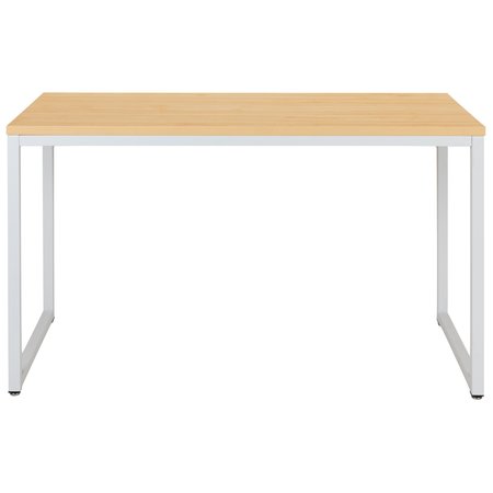 Flash Furniture 47"L Commercial Industrial Office Desk in Maple GC-GF156-12-MAP-WH-GG